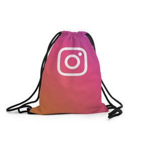 Рюкзак-мешок 3D с принтом Instagram в Белгороде, 100% полиэстер | плотность ткани — 200 г/м2, размер — 35 х 45 см; лямки — толстые шнурки, застежка на шнуровке, без карманов и подкладки | instagram | photo | инстаблогер | инстаграм | интернет | сеть | социальная | фото