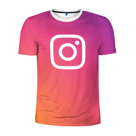 Мужская футболка 3D спортивная с принтом Instagram в Белгороде, 100% полиэстер с улучшенными характеристиками | приталенный силуэт, круглая горловина, широкие плечи, сужается к линии бедра | instagram | photo | инстаблогер | инстаграм | интернет | сеть | социальная | фото