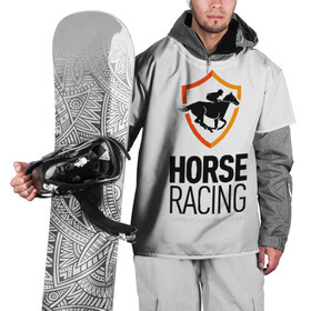 Накидка на куртку 3D с принтом Horse racing в Белгороде, 100% полиэстер |  | animal | black | emblem | horse | rider | riding | slogan | sport | text | white | белый | езда | животное | конь | лошадь | наездник | слоган | спорт | текст | черный | эмблема