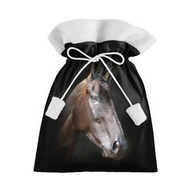 Подарочный 3D мешок с принтом Лошадь в Белгороде, 100% полиэстер | Размер: 29*39 см | Тематика изображения на принте: animal | beautiful | black | brown | horse | muzzle | portrait | животное | конь | коричневый | красивый | лошадь | портрет | скакун | черный