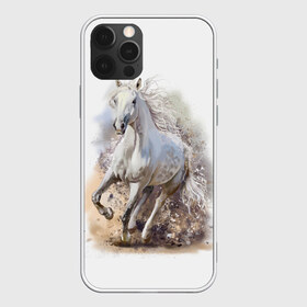 Чехол для iPhone 12 Pro Max с принтом Белая лошадь в Белгороде, Силикон |  | animal | beautiful | drawing | horse | mane | muzzle | nature | white | wild | белый | грива | дикий | животное | конь | красивый | лошадь | природа | рисунок | скакун