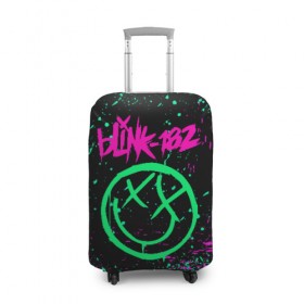 Чехол для чемодана 3D с принтом BLINK-182 в Белгороде, 86% полиэфир, 14% спандекс | двустороннее нанесение принта, прорези для ручек и колес | blink | music | rock | блинк | группа | музыка | музыканты | рок