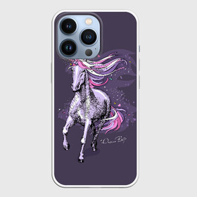 Чехол для iPhone 13 Pro с принтом Dream Big в Белгороде,  |  | animal | drawing | dream | fairytale | horn | magic | mane | purple | slogan | text | unicorn | волшебство | грива | единорог | животное | магия | мечта | рисунок | рог | сказочный | слоган | текст | фиолетовый