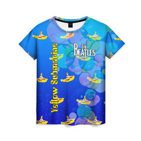 Женская футболка 3D с принтом The Beatles (2) в Белгороде, 100% полиэфир ( синтетическое хлопкоподобное полотно) | прямой крой, круглый вырез горловины, длина до линии бедер | beatles | music | rock | the beatles | yellow submarine | битлз | джон леннон | легенда | музыка | пит бест | рок