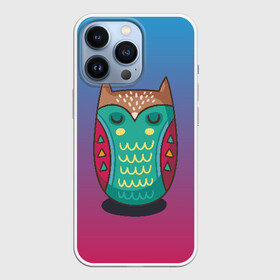 Чехол для iPhone 13 Pro с принтом Мудрая сова в Белгороде,  |  | Тематика изображения на принте: арт | милая | милый | мудрая | перья | птенец | птица | птичка | сова | совенок | совушка