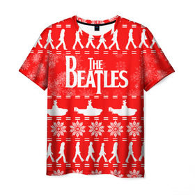 Мужская футболка 3D с принтом The Beatles (6) в Белгороде, 100% полиэфир | прямой крой, круглый вырез горловины, длина до линии бедер | beatles | merry christmas | music | rock | the beatles | yellow submarine | битлз | джон леннон | легенда | музыка | новогодний свитшот | новый год | пит бест | рок