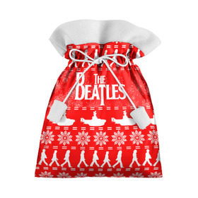 Подарочный 3D мешок с принтом The Beatles (6) в Белгороде, 100% полиэстер | Размер: 29*39 см | Тематика изображения на принте: beatles | merry christmas | music | rock | the beatles | yellow submarine | битлз | джон леннон | легенда | музыка | новогодний свитшот | новый год | пит бест | рок