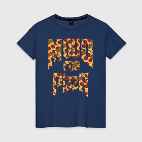 Женская футболка хлопок с принтом Mood for Pizza (Doom) в Белгороде, 100% хлопок | прямой крой, круглый вырез горловины, длина до линии бедер, слегка спущенное плечо | Тематика изображения на принте: cacodemon | doom | eternal | pizza | дум | итёрнал | какодемон | пицца | этернал