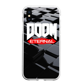 Чехол для iPhone XS Max матовый с принтом Doom Blocks в Белгороде, Силикон | Область печати: задняя сторона чехла, без боковых панелей | cacodemon | doom | eternal | вечность | вечный | дум | итёрнал | какодемон | этернал