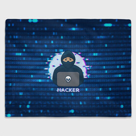 Плед 3D с принтом Хакер в Белгороде, 100% полиэстер | закругленные углы, все края обработаны. Ткань не мнется и не растягивается | Тематика изображения на принте: hacker | hacknet | взлом | виртуальность | кибер | киберпанк | программист | хакер