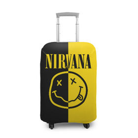 Чехол для чемодана 3D с принтом NIRVANA в Белгороде, 86% полиэфир, 14% спандекс | двустороннее нанесение принта, прорези для ручек и колес | music | nirvana | rip smile | rock | smile | группа | курт кобейн | музыка | нирвана | рок | смайл