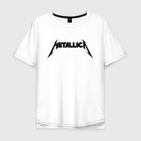 Мужская футболка хлопок Oversize с принтом METALLICA (НА СПИНЕ) в Белгороде, 100% хлопок | свободный крой, круглый ворот, “спинка” длиннее передней части | Тематика изображения на принте: 