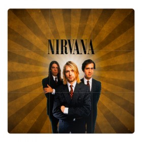 Магнитный плакат 3Х3 с принтом Nirvana в Белгороде, Полимерный материал с магнитным слоем | 9 деталей размером 9*9 см | Тематика изображения на принте: 90 | alternative | crimson | david grohl | foo fighters | grunge | kurt cobain | music | nirvana | rip | rock | smile | гранж | группа | девяностые | курт кобейн | музыка | нирвана | рок