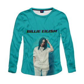 Женский лонгслив 3D с принтом Billie Eilish в Белгороде, 100% полиэстер | длинные рукава, круглый вырез горловины, полуприлегающий силуэт | ayelish | bad guy | billie eilish | eilish | билли айлиш | эйлиш | элиш