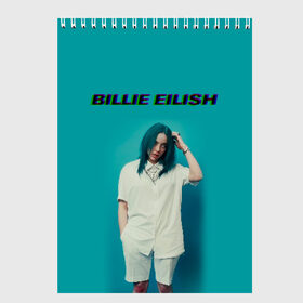 Скетчбук с принтом Billie Eilish в Белгороде, 100% бумага
 | 48 листов, плотность листов — 100 г/м2, плотность картонной обложки — 250 г/м2. Листы скреплены сверху удобной пружинной спиралью | ayelish | bad guy | billie eilish | eilish | билли айлиш | эйлиш | элиш