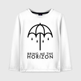 Детский лонгслив хлопок с принтом BRING ME THE HORIZON в Белгороде, 100% хлопок | круглый вырез горловины, полуприлегающий силуэт, длина до линии бедер | bmth | bring me the horizon