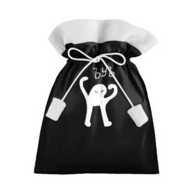 Подарочный 3D мешок с принтом ЪУЪ в Белгороде, 100% полиэстер | Размер: 29*39 см | cursed cat | meme | truxkot19 | мем с котом | мемы | прикол | съука | черный кот | ъуъ съука | юмор
