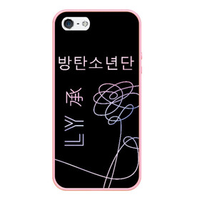 Чехол для iPhone 5/5S матовый с принтом BTS Love Yourself в Белгороде, Силикон | Область печати: задняя сторона чехла, без боковых панелей | bangtan boys | beyond the scene | bts | k pop | kpop | love yourself | бтс | к поп