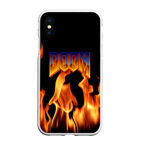 Чехол для iPhone XS Max матовый с принтом DOOM в Белгороде, Силикон | Область печати: задняя сторона чехла, без боковых панелей | doom | doom eternal | game | дум | игры