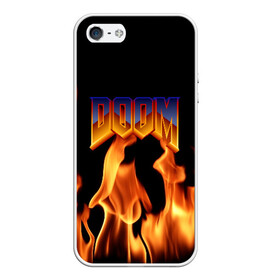 Чехол для iPhone 5/5S матовый с принтом DOOM в Белгороде, Силикон | Область печати: задняя сторона чехла, без боковых панелей | doom | doom eternal | game | дум | игры