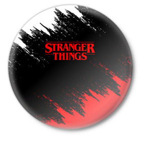 Значок с принтом STRANGER THINGS в Белгороде,  металл | круглая форма, металлическая застежка в виде булавки | 11 | stranger things | одди | одиннадцатая | очень странные дела | сериалы