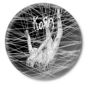 Значок с принтом Korn: The Nothing в Белгороде,  металл | круглая форма, металлическая застежка в виде булавки | alternative | heavy | korn | koяn | metal | rapcore | rock | the nothing | youll never find me | джонатан дэвис | корн | корни | коян | ню метал | нюметал | рок