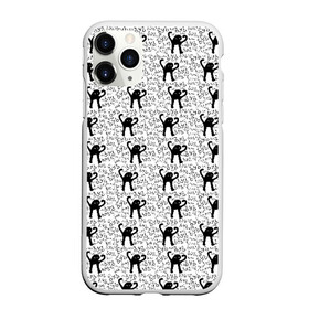 Чехол для iPhone 11 Pro матовый с принтом ЪУЪ в Белгороде, Силикон |  | black and white | cursed cat | meme | pattern | truxkot19 | мем с котом | мемы | паттерн | прикол | съука | текстура | черно белый | черный кот | ъуъ съука | юмор