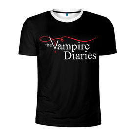 Мужская футболка 3D спортивная с принтом Дневники Вампира в Белгороде, 100% полиэстер с улучшенными характеристиками | приталенный силуэт, круглая горловина, широкие плечи, сужается к линии бедра | the vampire diaries | дневники вампира