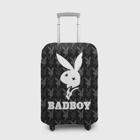 Чехол для чемодана 3D с принтом Bad boy в Белгороде, 86% полиэфир, 14% спандекс | двустороннее нанесение принта, прорези для ручек и колес | bad boy | bite | bow tie | broken | cool | ear | fighter | logo | man | playboy | rabbit | sign | symbol | white | белый | битый | боец | галстук бабочка | знак | кролик | логотип | любовь | мальчик | мужчина | откушенное | прикольный | сим