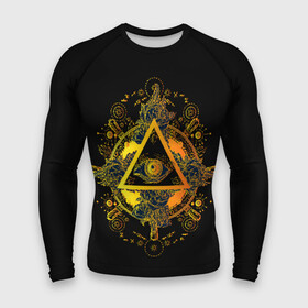 Мужской рашгард 3D с принтом Всевидящее око в Белгороде,  |  | black | esoteric | eye | mystic | occult | orange | symbol | triangle | yellow | глаз | желтый | мистика | оккультизм | око | оранжевый | символ | треугольник | черный | эзотерика