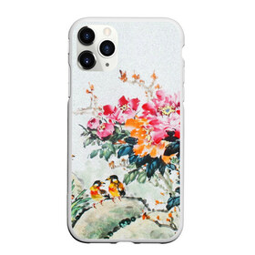 Чехол для iPhone 11 Pro Max матовый с принтом Японские цветы в Белгороде, Силикон |  | Тематика изображения на принте: japan | japanese | искусство | картина | цветы | япония | японская гравюра | японская картина