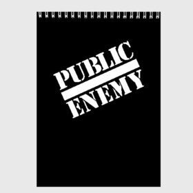 Скетчбук с принтом Public Enemy в Белгороде, 100% бумага
 | 48 листов, плотность листов — 100 г/м2, плотность картонной обложки — 250 г/м2. Листы скреплены сверху удобной пружинной спиралью | public enemy | rap | реп | рэп