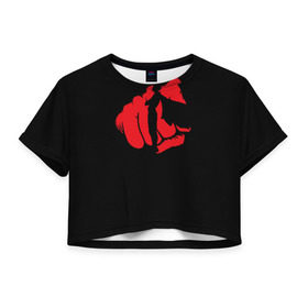 Женская футболка Cropp-top с принтом One Punch Man в Белгороде, 100% полиэстер | круглая горловина, длина футболки до линии талии, рукава с отворотами | anime | one punch man | аниме | ван панч мен | сайтама