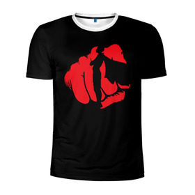 Мужская футболка 3D спортивная с принтом One Punch Man в Белгороде, 100% полиэстер с улучшенными характеристиками | приталенный силуэт, круглая горловина, широкие плечи, сужается к линии бедра | anime | one punch man | аниме | ван панч мен | сайтама