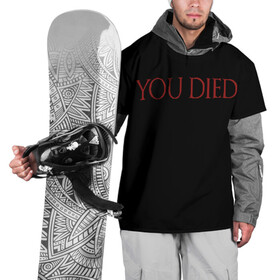 Накидка на куртку 3D с принтом You Died в Белгороде, 100% полиэстер |  | dark souls 3 | дарк соулс | темные души