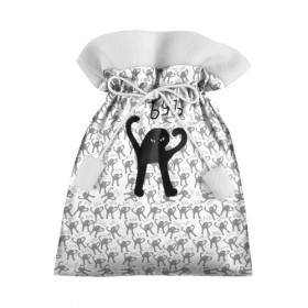 Подарочный 3D мешок с принтом ЪУЪ в Белгороде, 100% полиэстер | Размер: 29*39 см | cursed cat | meme | pattern | truxkot19 | кот мем | мем с котом | мемы | паттерн | прикол | съука | черный кот | ъуъ съука | юмор