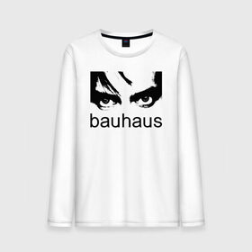 Мужской лонгслив хлопок с принтом Bauhaus в Белгороде, 100% хлопок |  | bauhaus | goth | gothic | peter murphy | punk | rock | альтернатива | баухаус | баухус | бахус | бухус | готика | готичная | готичный | готы | панк | питер мерфи | пост панк | рок | хардрок