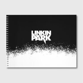 Альбом для рисования с принтом LINKIN PARK в Белгороде, 100% бумага
 | матовая бумага, плотность 200 мг. | chester bennington | linkin park | mike shinoda | линкин парк