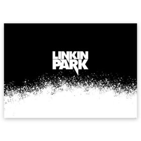 Поздравительная открытка с принтом LINKIN PARK в Белгороде, 100% бумага | плотность бумаги 280 г/м2, матовая, на обратной стороне линовка и место для марки
 | chester bennington | linkin park | mike shinoda | линкин парк