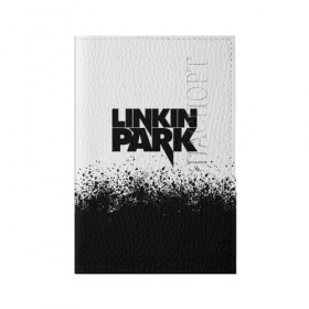 Обложка для паспорта матовая кожа с принтом LINKIN PARK в Белгороде, натуральная матовая кожа | размер 19,3 х 13,7 см; прозрачные пластиковые крепления | chester bennington | linkin park | mike shinoda | линкин парк