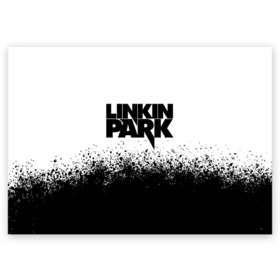 Поздравительная открытка с принтом LINKIN PARK в Белгороде, 100% бумага | плотность бумаги 280 г/м2, матовая, на обратной стороне линовка и место для марки
 | Тематика изображения на принте: chester bennington | linkin park | mike shinoda | линкин парк