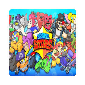 Магнит виниловый Квадрат с принтом BRAWL STARS в Белгороде, полимерный материал с магнитным слоем | размер 9*9 см, закругленные углы | brawl stars | stars