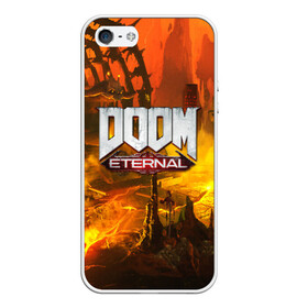 Чехол для iPhone 5/5S матовый с принтом DOOM ETERNAL в Белгороде, Силикон | Область печати: задняя сторона чехла, без боковых панелей | doom | doom eternal | game | дум