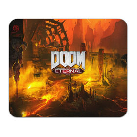 Коврик для мышки прямоугольный с принтом DOOM ETERNAL в Белгороде, натуральный каучук | размер 230 х 185 мм; запечатка лицевой стороны | doom | doom eternal | game | дум