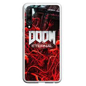 Чехол для Honor P30 с принтом DOOM ETERNAL в Белгороде, Силикон | Область печати: задняя сторона чехла, без боковых панелей | doom | doom eternal | game | дум