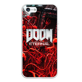 Чехол для iPhone 5/5S матовый с принтом DOOM ETERNAL в Белгороде, Силикон | Область печати: задняя сторона чехла, без боковых панелей | doom | doom eternal | game | дум