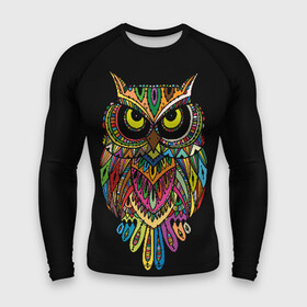 Мужской рашгард 3D с принтом Сова в Белгороде,  |  | art | background | big | bird | black | drawing | eyes | multicolored | owl | sight | symbol | wisdom | большие | взгляд | глаза | искусство | мудрость | птица | разноцветный | рисунок | символ | сова | филин | фон | черный