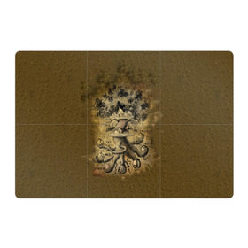 Магнитный плакат 3Х2 с принтом Дерево жизни в Белгороде, Полимерный материал с магнитным слоем | 6 деталей размером 9*9 см | Тематика изображения на принте: 3d | 9 миров | абстракция | арт | дерево жизни | индраксиль | песочный
