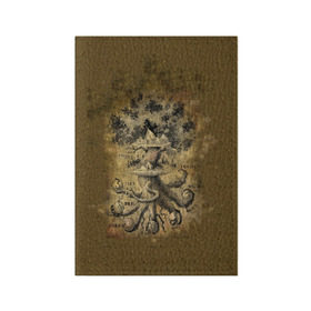 Обложка для паспорта матовая кожа с принтом Дерево жизни в Белгороде, натуральная матовая кожа | размер 19,3 х 13,7 см; прозрачные пластиковые крепления | 3d | 9 миров | абстракция | арт | дерево жизни | индраксиль | песочный