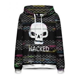 Мужская толстовка 3D с принтом Hacked в Белгороде, 100% полиэстер | двухслойный капюшон со шнурком для регулировки, мягкие манжеты на рукавах и по низу толстовки, спереди карман-кенгуру с мягким внутренним слоем. | hacker | hacknet | взлом | виртуальность | кибер | киберпанк | программист | хакер